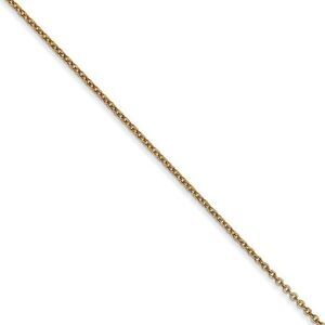 0.9mm 14k Yellow Gold Classic Cable Chain Necklace, 20 Inch